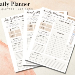 7 Day, Daily Planner | 7 Motivational Quotes| Personal & Professional Life Productivity Planner| Instant Download