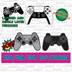 Game Controller SVG / Video Gaming bundle / Controller Clip Art / Controller svg / Layered Single Layer svg / Game png Sublimation Cricut