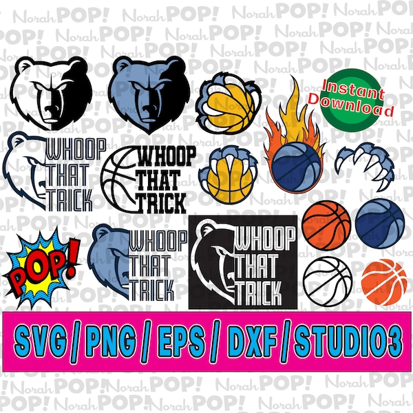 Grizzlies / Whoop that Trick / layered svg / cut file / svg file for cricut / svg / png, cricut / silhouette / cutting file