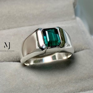 Indicolite Tourmaline Ring - Natural Blue Tourmaline Sterling Silver Ring -  Blue Tourmaline Handmade Ring