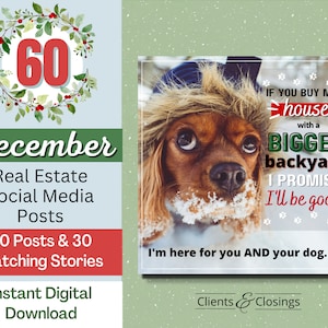 December Social Media Posts, Christmas Real Estate Marketing, Winter Instagram, Holiday Facebook, Holiday Real Estate Marketing