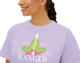Ranger TTRPG Character Class T-Shirt - Boxy Cropped Fit, Gamer Gift, Fantasy Gift