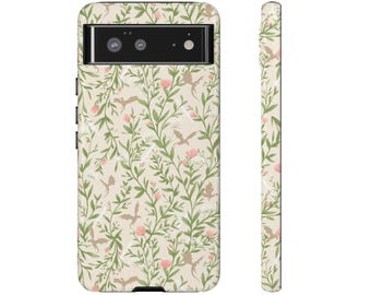 Fantasy Floral Dragons Tough Phone Cases, Romantasy Reader Gift, Bookish Merch