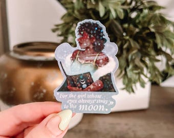 Lore of the Wilds Officially Licensed Sticker | Moon Magic Sticker | Holographic Star Glitter Sticker for Kindle iPad | Fantasy Bookish Read