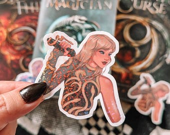 Taylor Reputation Holographic Glitter Sticker | Snake Sticker | Kindle IPad Laptop Sticker | Pop Culture Girl