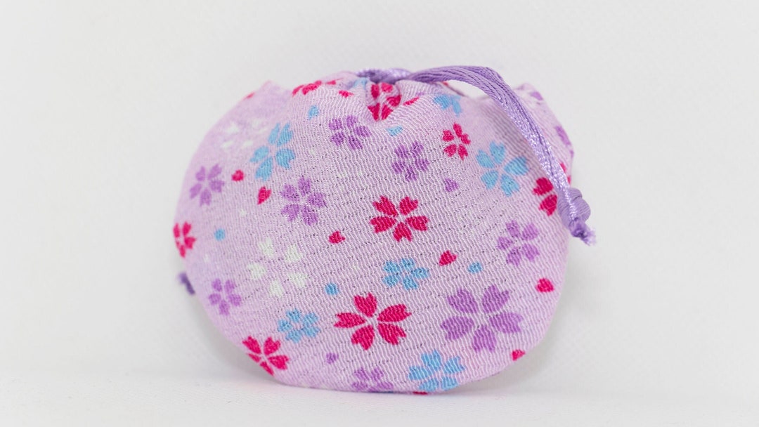 Cute Japanese Fabric Sakura Flower Pattern Purple Color Etsy