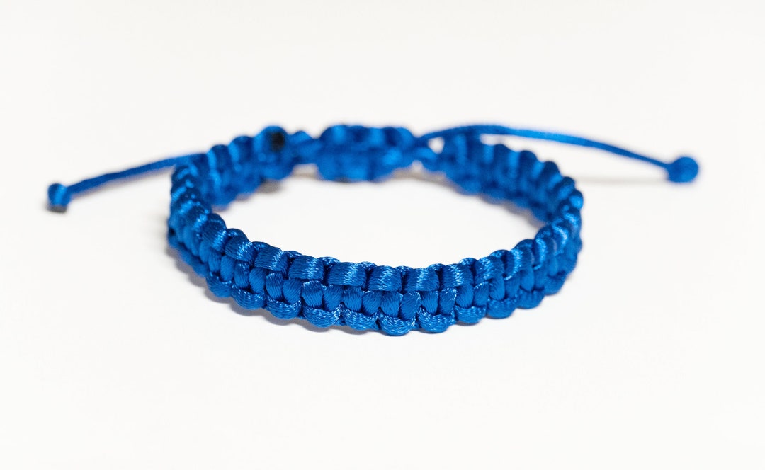 Blue Lucky Bracelet Braid Handmade Bracelet String Bracelet Etsy