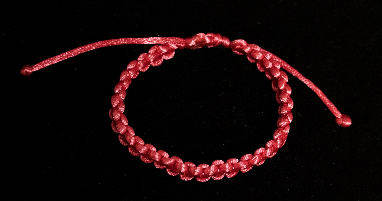 Pink Lucky Bracelet, Braid Bracelet, Pink String Bracelet, Buddhist