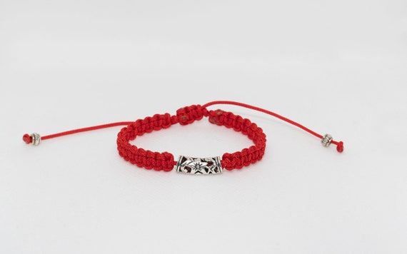 Red Cord Bracelet, Red String Bracelet, Red Lucky Bracelet, Braid
