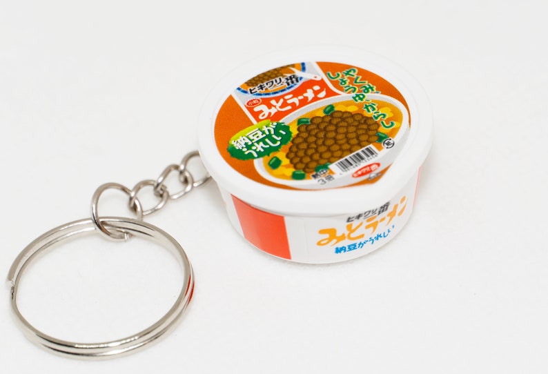 Japanese Miniature Cups Noodle Ramen Keychain, Realistic Japanese