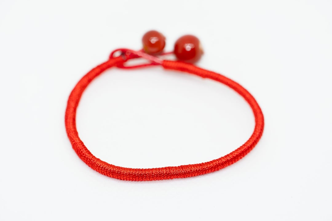 Hatha Red Auspicious Lucky Knot Braid Bracelet, Braid Bracelet