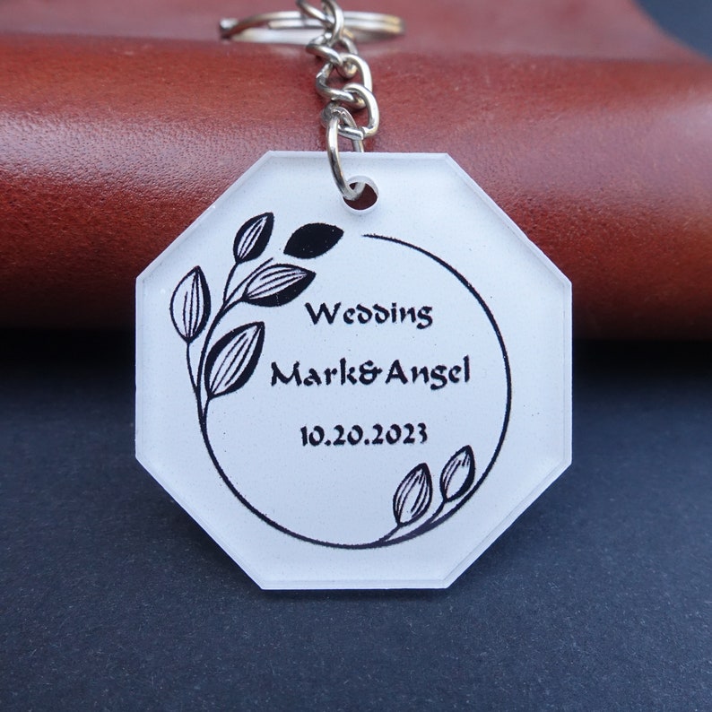 Custom Acrylic Keychains: Christmas Wedding Favors, Plexiglas Gifts - Etsy