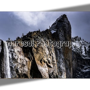 Top Of Bridle Falls in Winter, Yosemite California