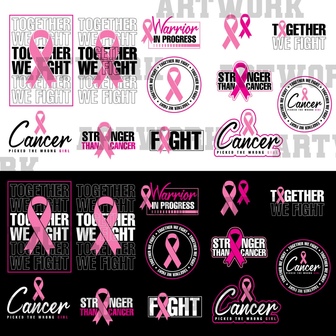 Breast Cancer SVG High-quality Print Ready Pack Bundle Instant Download ...