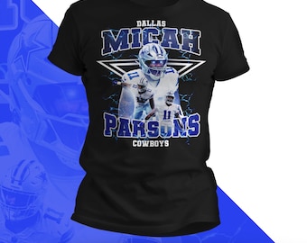 Micah Parsons Dallas Cowboy Fanart T-Shirt Design PNG, DTF, DTG bereit für den Druck