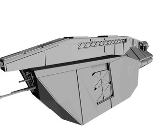 Arquivo 3d do modelo de navio MCRN Barkeith STL Expanse