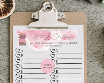 A to Z Reading Challenge: Printable Book Tracker (PDF)