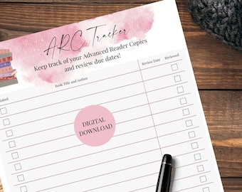ARC Printable Tracker: Book Review Log for Romance Readers (PDF)
