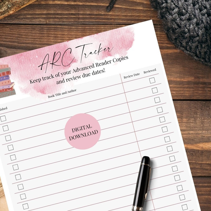 Book Tracker Reader Etsy