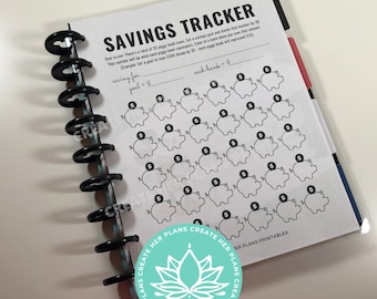 Savings Tracker, Low Income Savings Challenge, Planner Insert, Instant Printable Download