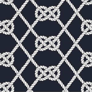 Wall Decor-Navy Knots Wallpaper, Peel and Stick Wallpaper, Removable, Traditional or Prepasted Wallpaper Mural — Aspen Walls #191