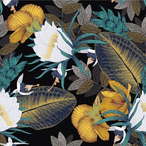 Bold Floral Wallpaper, Peel and Stick Wallpaper, Removable, Traditional or Prepasted Wallpaper Mural — Aspen Walls  #069