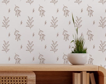 Olive Grove Wallpaper, Peel and Stick Removable Repositionable, Traditional or Prepasted Wallpaper Mural — Aspen Walls  #296