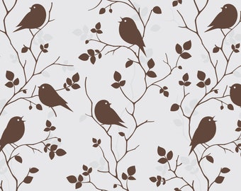 Little Birds Wallpaper, Peel and Stick Removable Repositionable, Traditional or Prepasted Wallpaper Mural — Aspen Walls #030