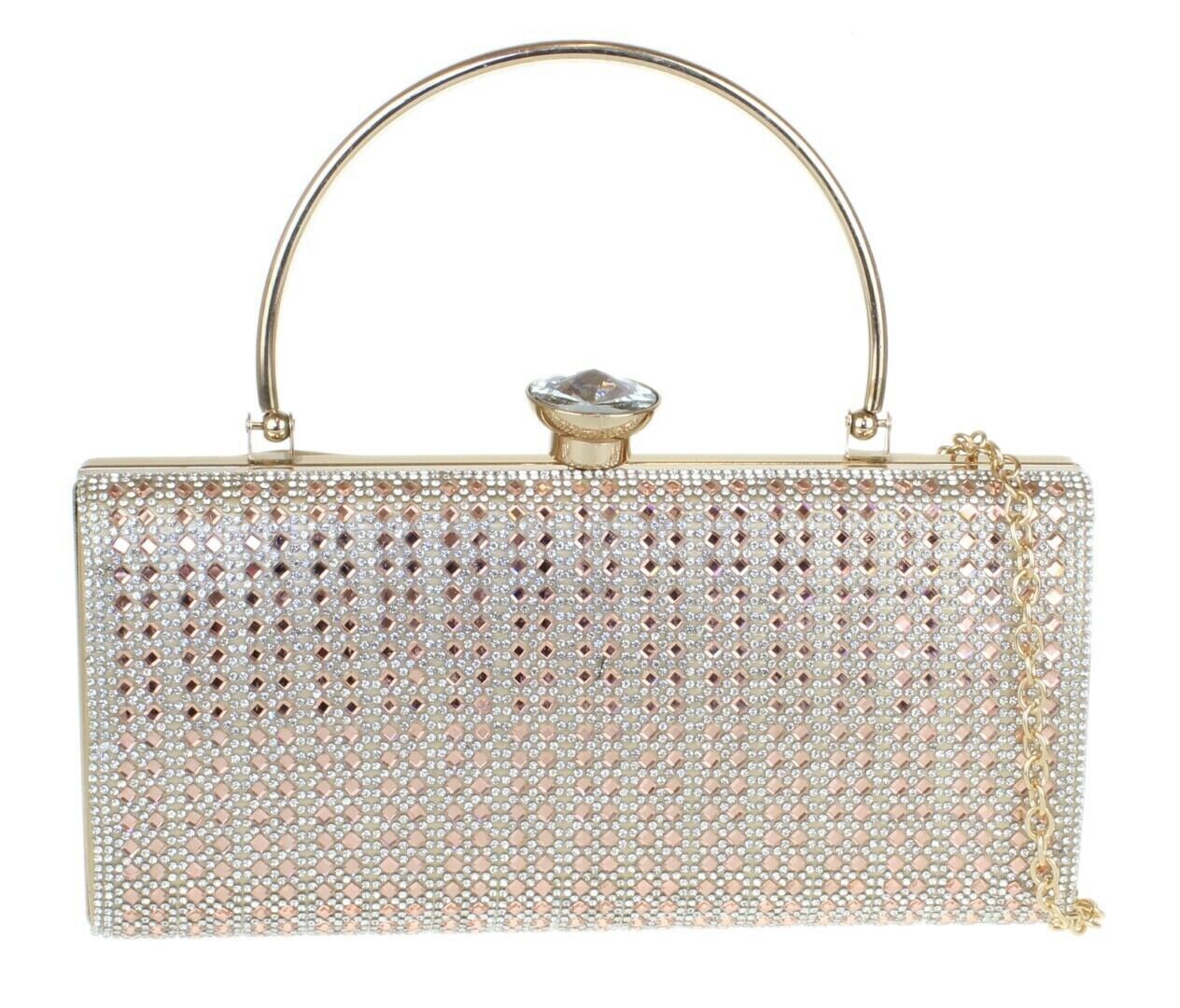 Gold diamante bag new arrivals