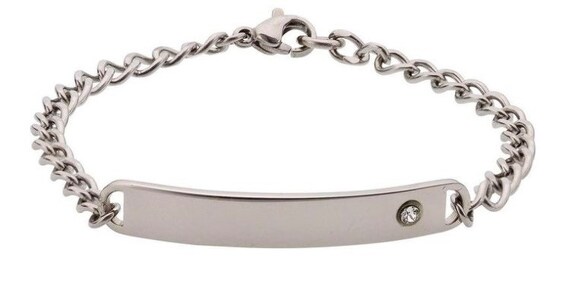 Stainless steel sales id bracelet child