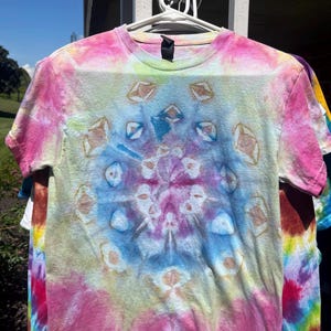 Mandala Tie Dye Tee shirt colorful
