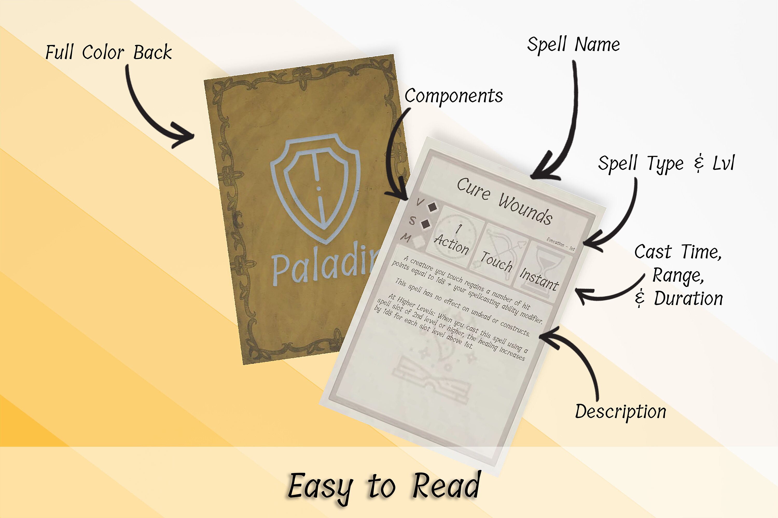 Dnd Paladin Spell Cards D&amp;D 5e Dnd Printables Dnd Accessories Dungeons ...