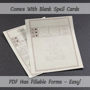 Dnd Wizard Spell Cards D&D 5e Dnd Printables Dnd Accessories Dungeons ...