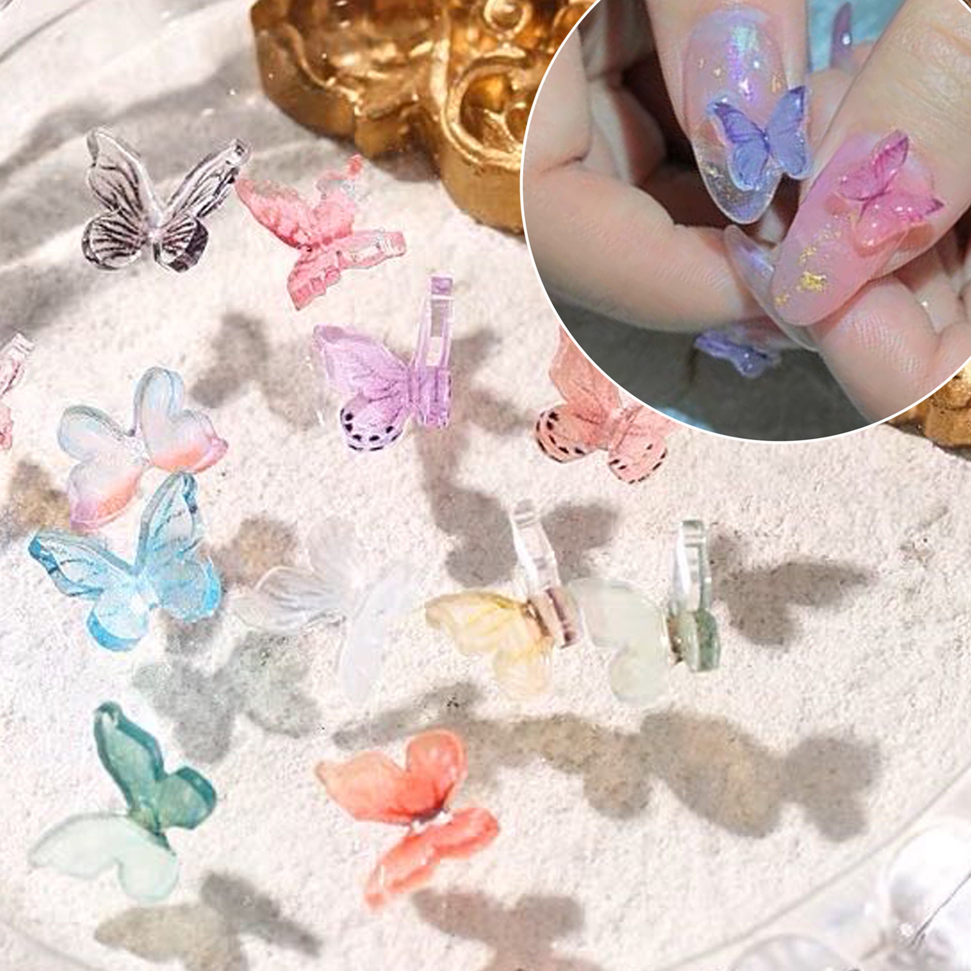 50/100pcs Mix Colors Assorted Mix 3D Kawaii Nail Charms, Nail Art, Cute Nail  Decoration 