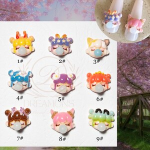 Mini decoración de burbujas para niñas, adornos de uñas de dibujos animados, manualidades de resina para álbumes de recortes, accesorios kawaii para hacer tú mismo, delicado adorno de epoxi.