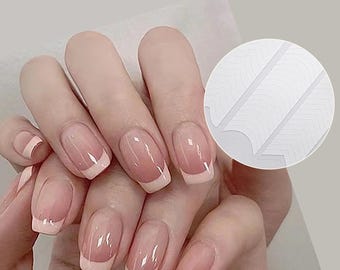 French Nail Tips, Nail Art Stickers Decals, Nail Stencil Stickers,Franch Manicure Guide