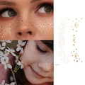 Gold Freckles Temporary Face Stickers, Gold Flower Tattoos for Parties, Face Tattoos for Patches product logo