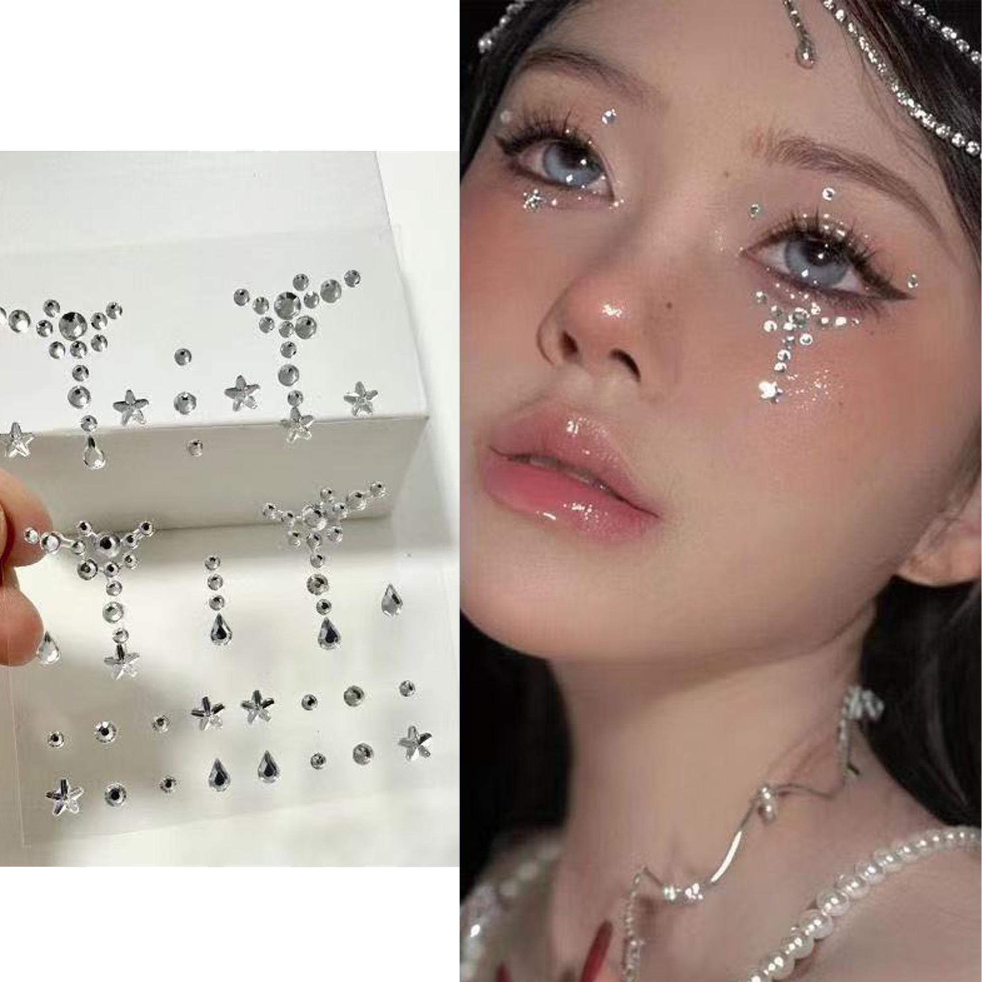 Face Rhinstone Crystal Star Moon Face Gems Rhinestone Stickers, Face Jewels, Body ...