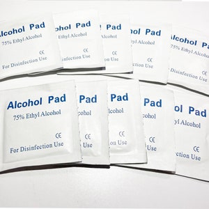 Salviette imbevute di alcol per unghie finte, pre-iniezione, pronto soccorso (10/50/100 pezzi)