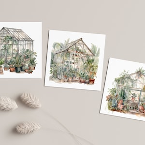 Vintage Green House floral Clip Art, Gardening, Flower, Plants, Victorian journal, Junk Journal, Prints, Scrapbooking, Vintage paper ACT