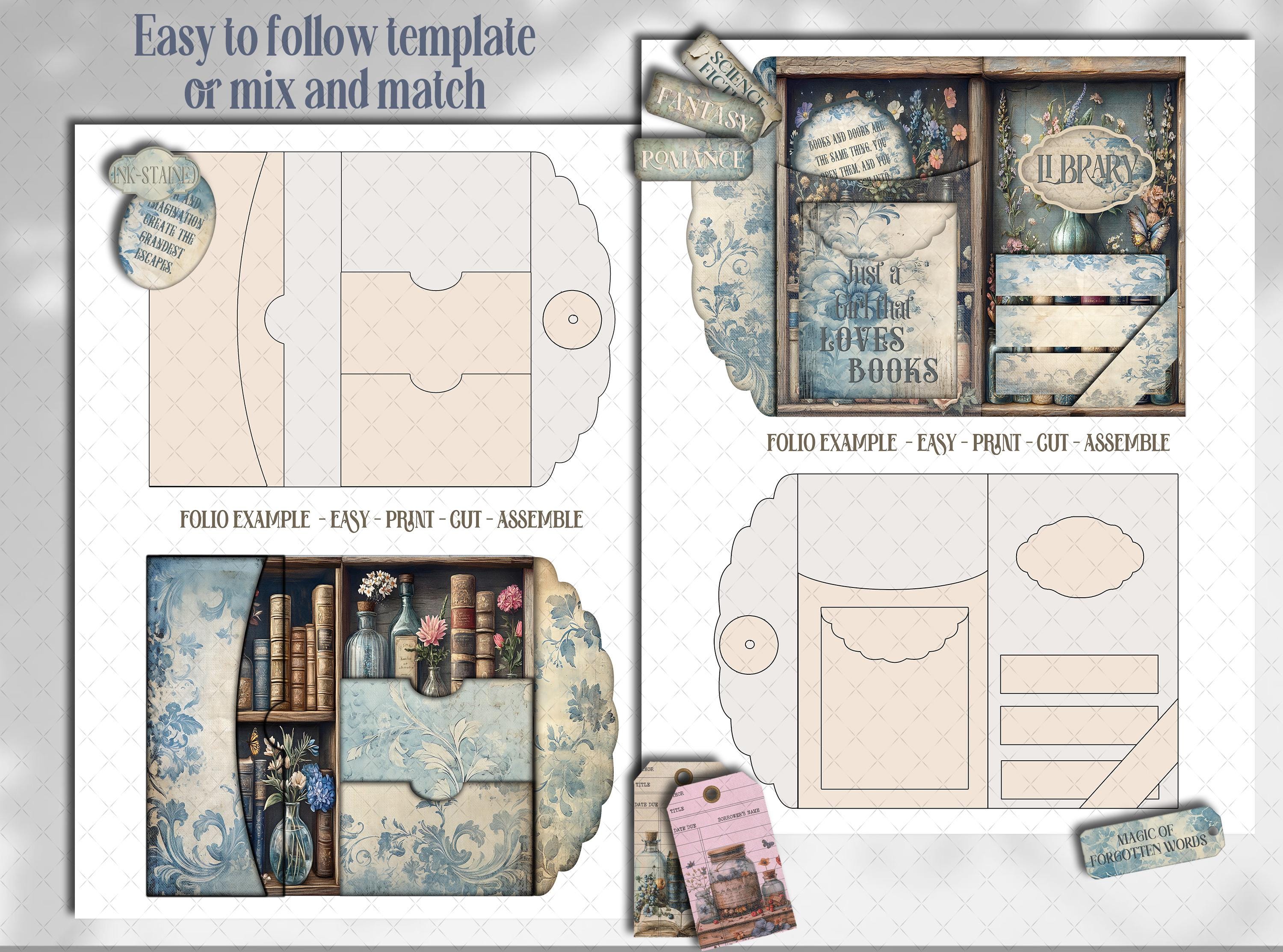 Antique Library Folio Kit - Fully Loaded Junk Journal Printable ...