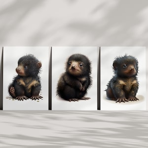 Fantasy Niffler Clip Art -Magical Creatures - Create, Cards, Invitations, Prints, Digital Scrapbook, Junk Journal stickers, High resolution