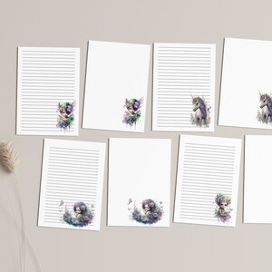 Magical Fairy Printable Stationery Set - Mermaid, Unicorn, Fairy, Pixie ...