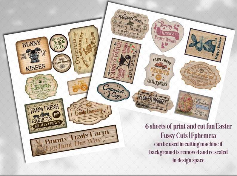 Easter Fussy Cut Ephemera Pack: Spring Junk Journal Paper Craft ...