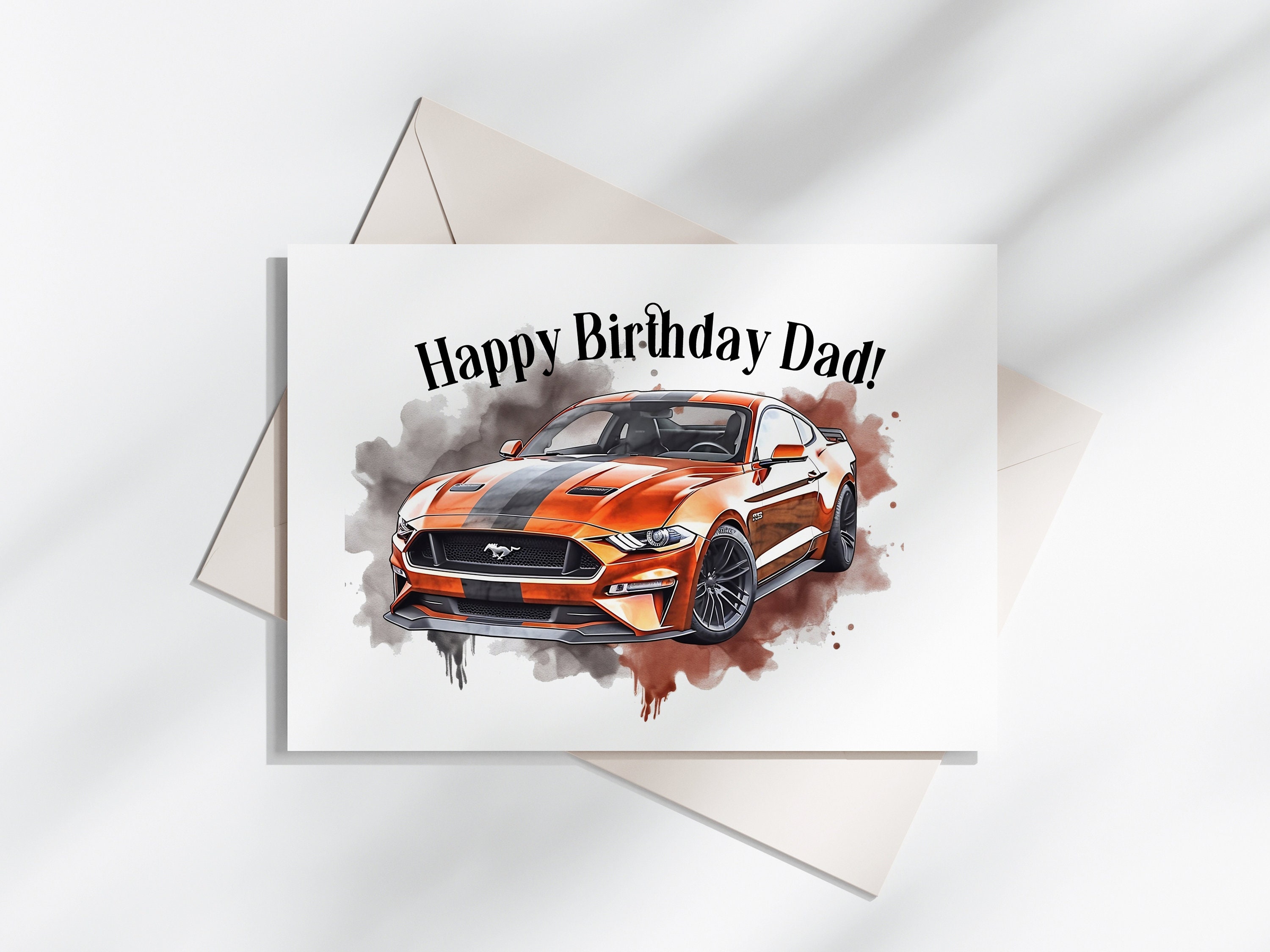 9 Vibrant Mustang Car PNG Images Print Cards Invitations - Etsy