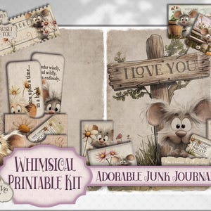 Lot de protection anti-poussière avec carnet de bords fantaisiste, dessin animé amusant, fournitures pour travaux manuels en papier imprimable, éphémères, souvenir, intercalaires en papier, scrapbooking, fabrication de cartes