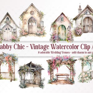 Local de casamento vintage - Pavilhão de pérgola floral Shabby Chic PNG, suprimentos de aquarela efêmera, ideias de artesanato com flores, álbum de recortes, diário de lixo