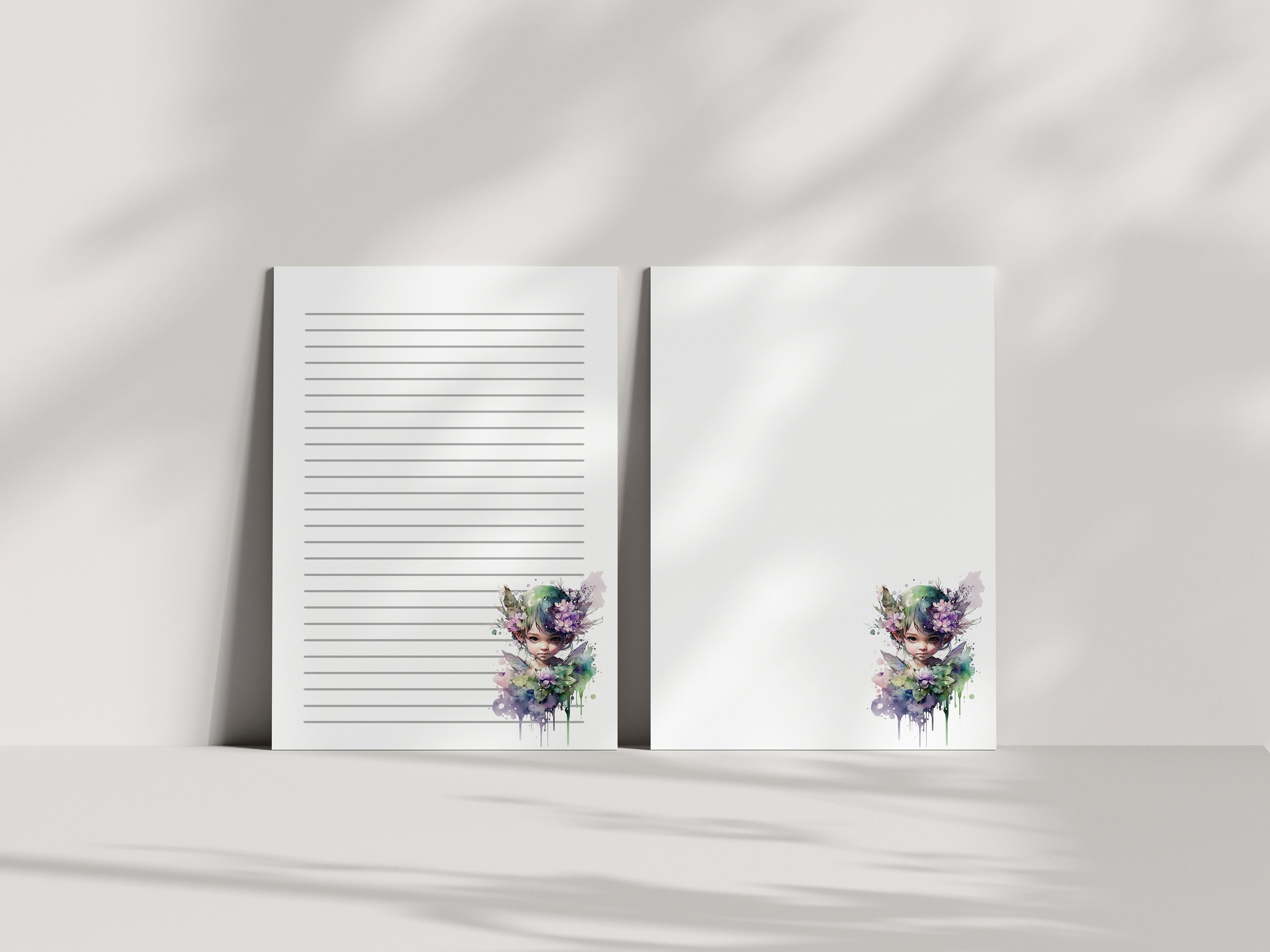 Magical Fairy Printable Stationery Set Mermaid Unicorn - Etsy