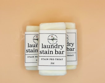 Laundry Stain Bar, Eco-Friendly, Plastic-Free, Stain Pre-treat, stain treatment, handmade, all-natural, safe, sensitive skin