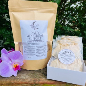 Menstrual Support Daily Herbal Tea Regimen Set All-Natural Period Support
